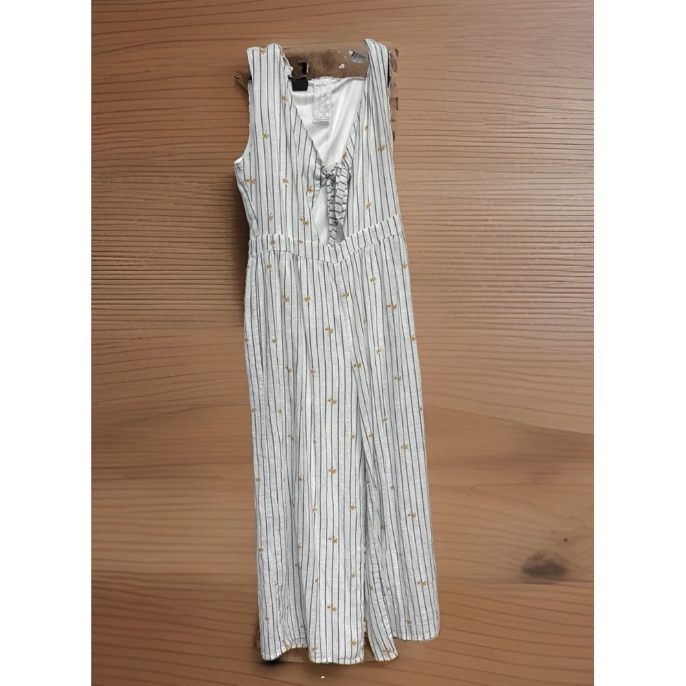 Sadie and Sage Womens Romper Sz Medium Lightweight Cotton Linen Look Palm Trees